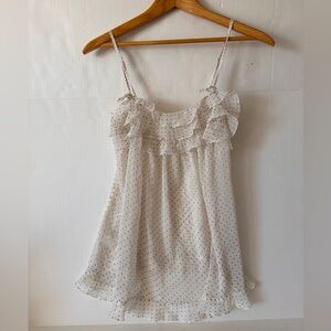 Victoria’s Secret white black polka dot babydoll Sm